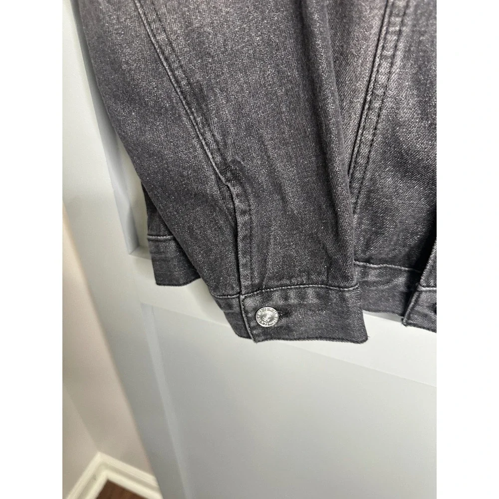 Levi's Silver Tab Men's‎ Black Denim Trucker Jacket with White Faux Shearling